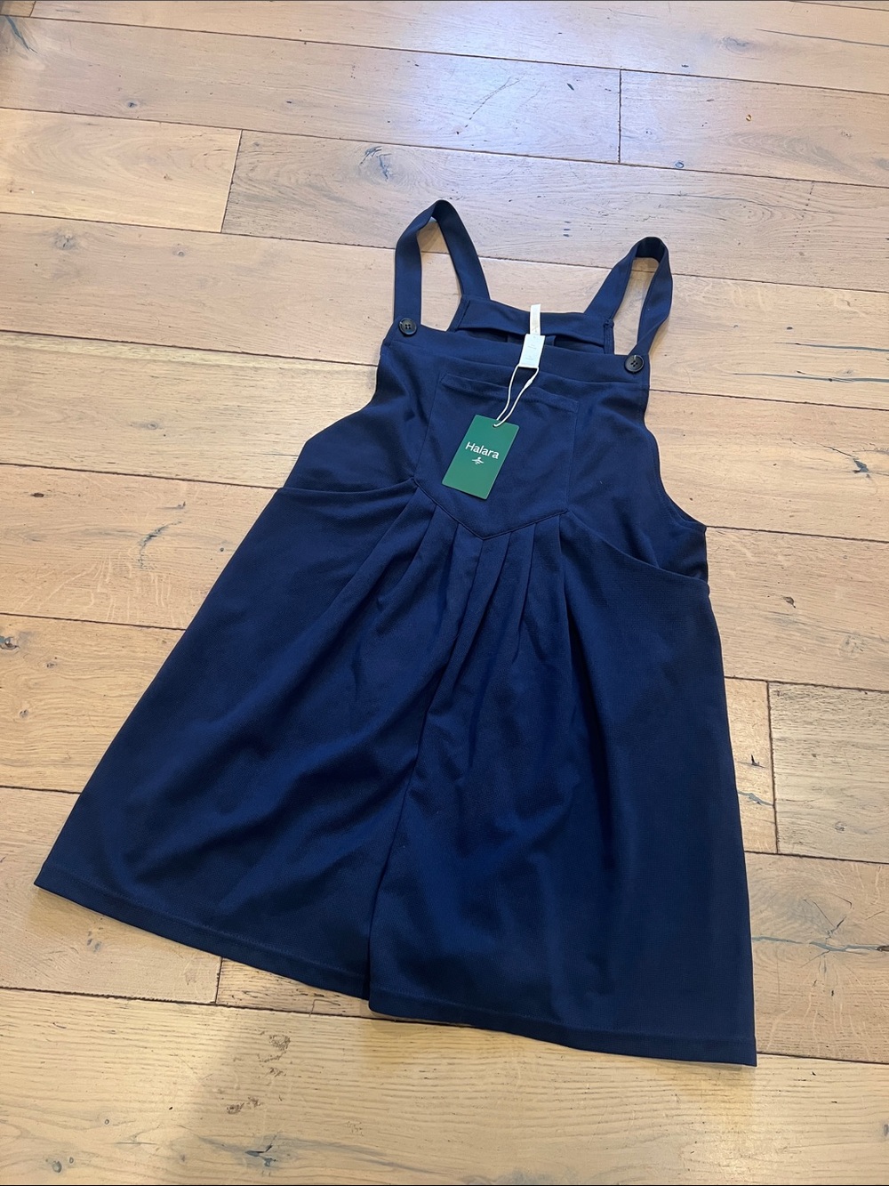 HALARA Girls' Navy Blue Pinafore Dress